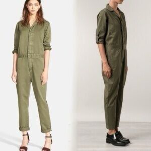 Current/Elliott Olive Vintage Mechanic Jumpsuit Sz 1 Small